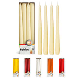 BOLSIUS Christmas Advent Candles Set - 4 Pack Advent Taper Candles - Unscented 10 Inch Dinner Candle Set - 8 Hours Burn Time - Premium European Quality - Smokeless and Dripless Candlesticks