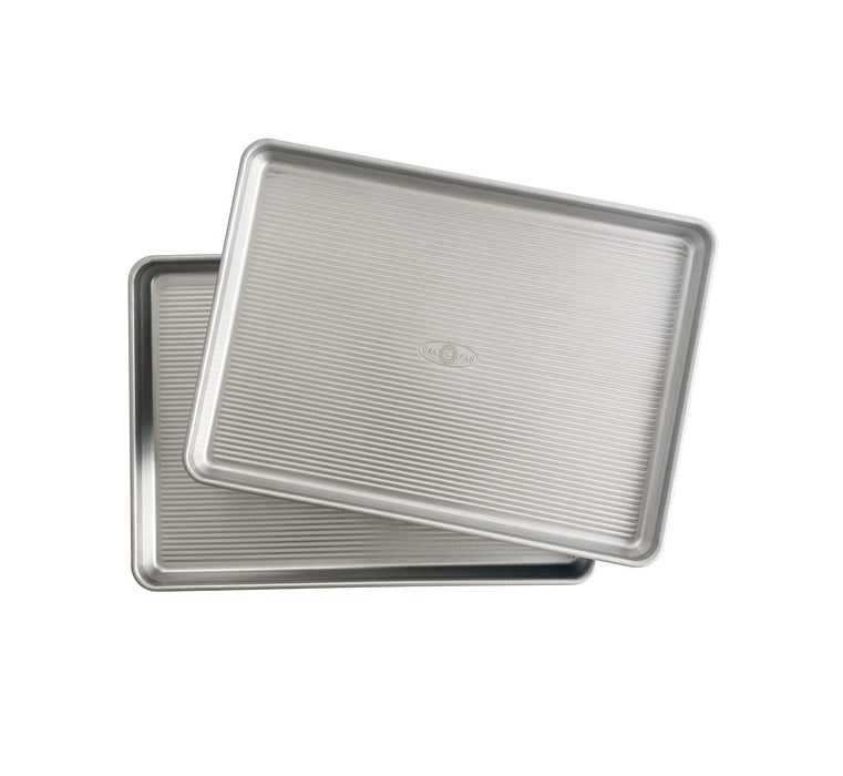 USA Pan Bakeware Half Sheet Pan, Set of 2 Baking Sheets, Aluminized Steel