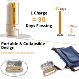 JIMOK Water Dental Flosser Cordless for Teeth Portable Oral Irrigator, 4modes with DIY, 6jet Tips, Removable Water Tank for Easy Cleaning, Portable Case for Home Travel(Yellow)