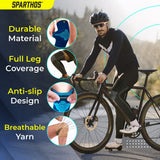 Sparthos Full Leg Compression Sleeves - Braces for Calf, Knees and Thigh, Recovery, Support for Sports, Running, Basketball Lifting Weightlifting - Anti Slip - for Men and Women (Black-M)