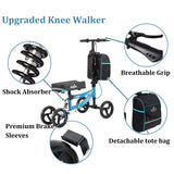 Aojin Knee Scooter, Steerable Knee Walker Economical Knee Scooters for Foot Injuries Best Crutches Alternative Blue