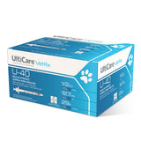 UltiCare VetRx U-40 Pet Insulin Syringes, Comfortable and Accurate Dosing of Insulin for Pets, Compatible with Any U-40 Strength Insulin, Size: 1/2cc, 29G x ½’’, with Half Unit Markings, 100 ct Box