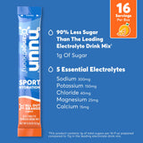 Nuun Sport Electrolyte Powder Packets - All Out Orange | 5 Essential Electrolytes for Hydration | Exclusive Orangetheory Fitness Flavor | 1g Sugar | Non GMO, Vegan | 16 Single Serving Sticks