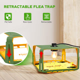 Electric Flea Traps for Inside Your Home (2 Packs), Retractable Flea Light Trap w/Sticky Flea Trap Refill, Ultimate Flea Fighting Solution.