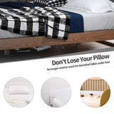 MABOZOO Pillow Wedge for Headboard Gap,Bed Gap Filler Queen Size,Foldable Bed Wedge Pillow for Headboard,White Bed Wedge Gap Filler,Foam Mattress Gap Filler,60"x6"x6"