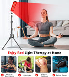 Red Light Therapy Lamp for Body, Infrared Light Therapy Lamps with Stand, 660nm Red and 850nm Near Infrared Red Light Therapy Device for Full Body Overall Health at Home with Eyes Protection Goggles