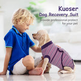 Kuoser Recovery Suit for Dogs, Spay Recovery Femle Dog Onesie Male Neuter Suit, Anti Licking Dog Surgical Suit Soft Dog Body Suits After Surgery for Small Medium Large Dogs,Substitute E-Collar & Cone