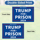 Probsin Anti Trump Yard Sign with Metal H Stakes Double Sided 12" x 17" Trump for Prison 2024 Blue Signs Outdoor Decorations for Indoor Outdoor Lawn, Garden, Window, Party Supplies