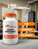 BulkSupplements.com Creatine Monohydrate Capsules - Micronized Creatine Monohydrate, Creatine Pills - 7 Creatine Capsules per Serving, 5000mg, Gluten Free, 420 Capsules (Pack of 1)