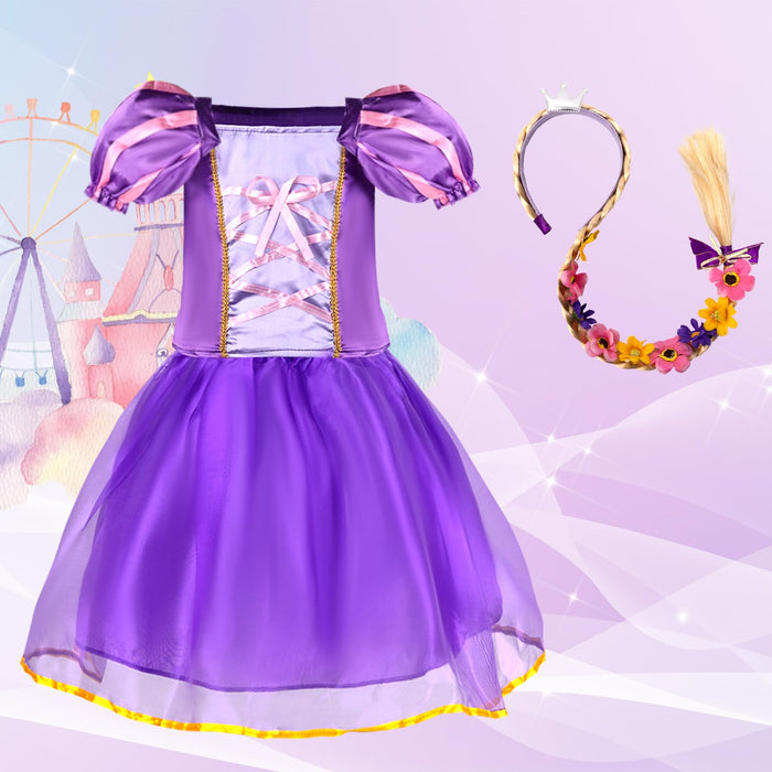 Kileubuto Princess Dress Up for Girls - Princess Dresses Clothes Costumes with Princess Crown Accessories for Little Girls 3-8,Toddler Girls Princess Toys Gift for Birthday Christmas