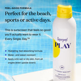 Supergoop! PLAY SPF 30 Antioxidant Body Mist w/ Vitamin C - 6 fl oz, Pack of 2 - Broad Spectrum Sunscreen Spray for Sensitive Skin - Clean Ingredients - Great for Active Days