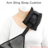 HapiPoppy Strap Cushions Pillow for Arm Sling Neck Pad Shoulder Brace Carry Pillows Elbow Wrist Injury Cast Rotator Cuff Replacemet Surgery Support Padding Women Men Kids Black