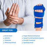 Resting Hand Splint, Stroke Hand Therapy Equipment, Hand Brace with Finger Support for Stroke Recovery Patients, Carpal Tunnel Syndrome, Arthritis, Tendinitis, Metacarpal Breaks (Large Right)