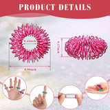 300 Pcs Acupressure Rings Spiky Fidget Toy Fidget Ring Sensory Rings Spiky Sensory Finger Rings Stress Relief Rings Fidget Sensory Toys for Teens Adults Silent Stress Reliever and Massager, 10 Colors