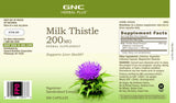 GNC Herbal Plus Milk Thistle 200mg | Supports Healthy Liver Function | Vegetarian | 300 Count