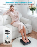 Muzcody Foot and Back Massager Machine with Heat, Shiatsu Foot Massager with Deep Kneading and Adjustable Heating Levels, 15/20/30 Mins Auto Shut-Off Foot Warmer, Heating Pad for Home or Office Use.