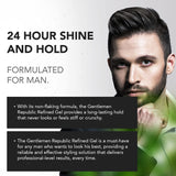 Gentlemen Republic 32oz Refined Gel - Professional Formula for 24 Hour Shine and Hold, Humidity Resistant, 100% Alcohol-Free and Never Flakes, Made in the USA