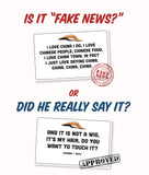 Trump Cards - Fake News or Real Trump?