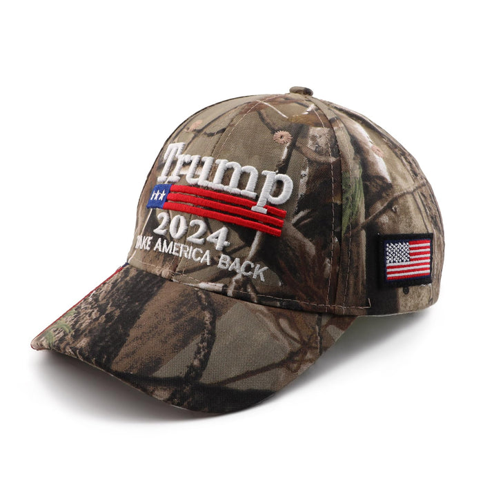 Trump 2024 MAGA Hat and Trump Flag Set, Trump 2024 Hat Take America Back Baseball Cap