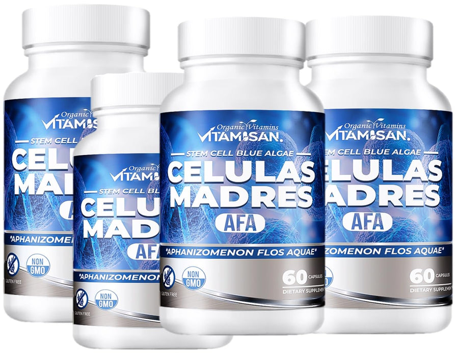 VITAMISAN 4 Celulas Madres Stemcells Afa Blue Green Algae Anti-Aging 240 Capsules new