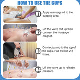 24 Cupping Set Massage Therapy Cups, Cupping kit for Massage Therapy, Professional Cupping Therapy Set with Hand Pumps, Suction Hijama Cups with Portable Case, for Cellulite Reduction, Pain Relief
