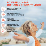 LifePro InfraGlow NIR & Red Light Therapy Lamp - Infrared Red Light Therapy Bulb with 18 LEDs & Clip-On Lamp - at-Home Red Light Therapy for Body, Chronic Pain Relief, Skin Wellness, & Recovery