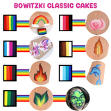 Bowitzki Face Paint Kit Professional Split Cake Face Painting Set For Kids Adults 12x10 gm with Stencil One Stroke Non Toxic Rainbow Flora Dolphin Unicorn Flame Body Paint Halloween Christmas Makeup