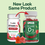 YumVs High Potency Vitamin D3 Gummies 5000 IU 125 mcg - Berry Flavor - Vegetarian Kosher Halal Gluten Free - Vitamin D Gummies for Adults - Vit D Vitamin D 5000 IU Gummy for Men and Women (120 Count)