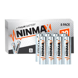 NINMAX Lithium AA Batteries 3500mAh, 8 Pack 1.5V Longest Lasting Double A Battery for High-Tech Devices【Non-Rechargeable】-New Upgraded