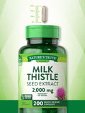 Nature's Truth Milk Thistle | 2000mg | 200 Capsules | Non-GMO and Gluten Free Seed Extract Supplement | Silymarin Marianum