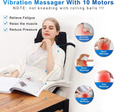 Sotion Seat Massager, Vibrating Back Massager for Chair Massage Cushion, 10 Vibrations to Relieve Stress and Fatigue for Back, Shoulder and Thighs