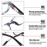 VIDEBLA 5 Pack Computer Reading Glasses Men and Women Anti Eyestrain Blue Light Blocking Glasses for Reading (5 Mix-2, 2.00)