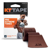 KT Tape, Pro Extreme Synthetic Kinesiology Athletic Tape, Tone Series, 20 Count, 10” Precut Strips, Espresso