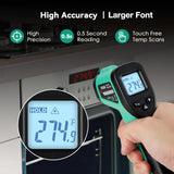 Infrared Thermometer Gun for Cooking, -58℉~1022℉, Digital Laser Temperature Gun for Blackstone Pizza Oven Reptiles, IR thermometer with Carrying Storage Case, Larger Font, LCD Backlit, Green