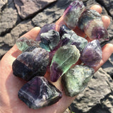 Simurg Raw Fluorite Stone 1lb ''A'' Grade Rainbow Fluorite Rough Crystal - Green Fluorite Rocks for Cabbing, Tumbling, Cutting, Lapidary, Polishing, Reiki Crystal Healing