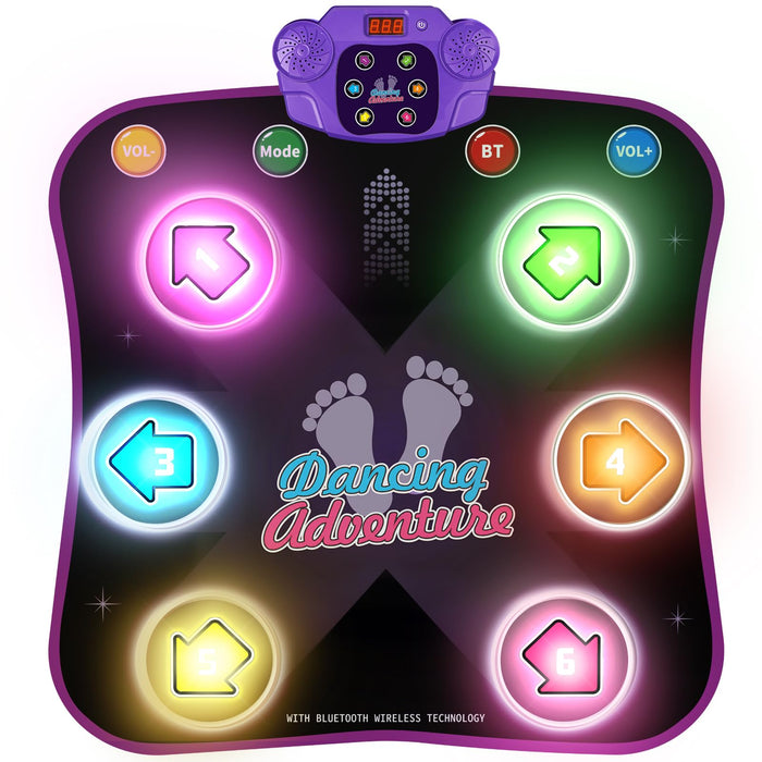 Dance Mat Toys with Bluetooth, Electronic Dance Pad for 3-12 Year Old Kids