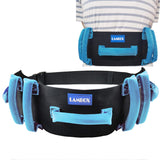 LAMBOX Gait Belt-Transfer Belt with 7 Comfortable Padded Handles-Medical Nursing Safety Gait Assist Device for Elderly, Seniors, Therapy (Blue, 60 inch)