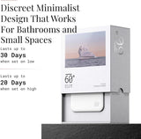 Below 60 Plug-In Air Fresheners For Bathrooms - Diffusers for Bathrooms and Small Spaces - Electric Scent Diffuser with 3 Natural Fragrances | Stylish Design for Luxurious Bathrooms Aroma