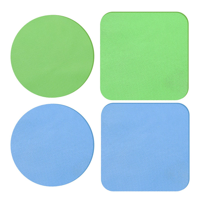 4PCS Jar Gripper Pads, Multifunctional Rubber Jar Opener, Heat Insulation Pad Kitchen Coasters for Elderly Senior Suffering from Weak Hands Arthritis (Light Blue, Green)