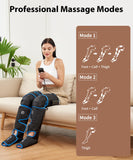 Leg Massager with Air Compression, Full Leg Massager with Cold Therapy for Circulation and Pain Relief, 3 Modes 3 Intensities Sequential Compression Device for Foot Calf and Thigh