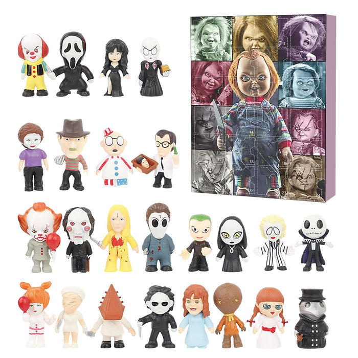 Halloween Advent Calendar Kids 24 Days Halloween Calendar Countdown Movie Character Doll Figure Collectible