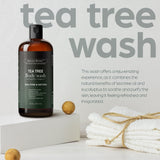 Antibacterial Tea Tree Oil Body Wash For Men & Women - (2 Pack X 16oz) Remedy Soap Extra Strength - Helps Treat Acne, Athletes foot, Eczema, Toenail Fungus & Jock Itch & Ringworm - For All Skin Types