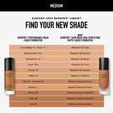 bareMinerals Barepro 24HR Wear Matte Liquid Foundation Mineral SPF 20, Full Coverage Matte Finish, Breathable Makeup for Face, Vegan (Med. 30 Neutral)