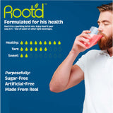 Root'd Multivitamin Powder for Men - 24 Vitamins & Minerals with 3X Electrolytes, 9 Organic Superfoods, Probiotics & Enzymes, Sugar-Free Multivitamin & Hydration | 24 Vitamin Drink Mix Packets