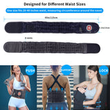 6xigouma Decompression Back Belt - Lumbar Support Belt for Men & Women Lower Back Pain Relief, Back Traction Device Fits Waist Size 29-49 Inches (Blue)