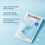 Torriden DIVE-IN Hyaluronic Acid Facial Sheet Masks (10 Count), Moisturizing Sheet Mask for Sensitive, Dry Skin | Fragrance-Free Alcohol-Free No Colorants | Vegan, Cruelty-Free Korean Skin Care