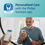 Philips Sonicare DiamondClean Smart 9500 Electric Toothbrush, Sonic Toothbrush with App, Pressure Sensor, Brush Head Detection, 5 Brushing Modes and 3 Intensity Levels, White, Model HX9923/01