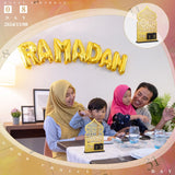 DoubleFill Ramadan Calendar Set Ramadan Advent Calendar 30 Days Wooden Eid Mubarak DIY Countdown Calendar Ramadan Decoration Gift Ramadan Table Decor for Ramadan Party Islam Muslim Accessories (Gold)