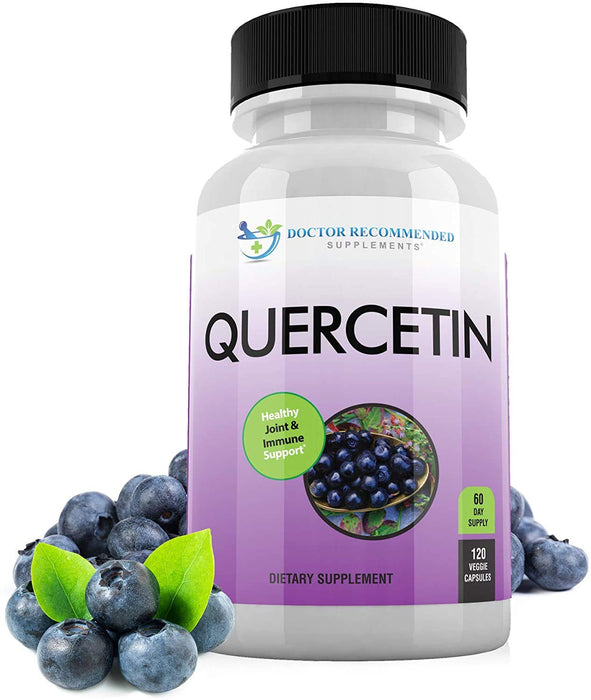 DOCTOR RECOMMENDED SUPPLEMENTS Quercetin 1000mg Per Serving - 120 Veggie Capsules, Vitamin Supplement, 60 Day Supply, (Vegan and Non-GMO)